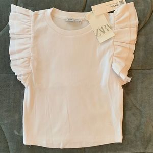 zara ruffle tank